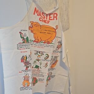 Vintage 60's Master Chef Apon with Comical Quips